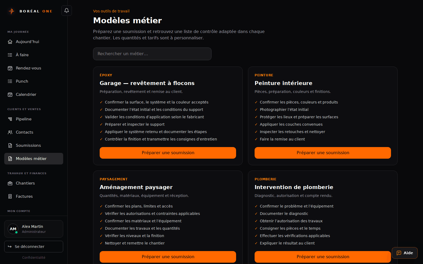 Utiliser un modèle métier — interface avec données fictives